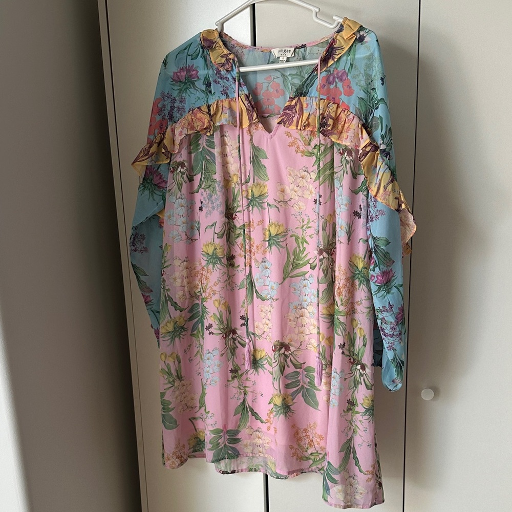 Umgee Multicolor Floral Tunic Dress